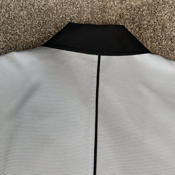 Bouguessa Black Light Blue Textured Long Sleeve Blazer Jacket Womens - Picture 11 of 16